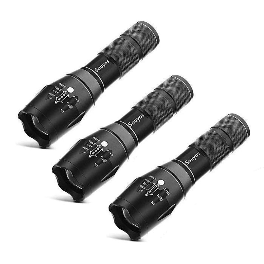 Military Grade Flashlight 2000 Lumen 5 Modes Water Resistant LED Flash Light ...