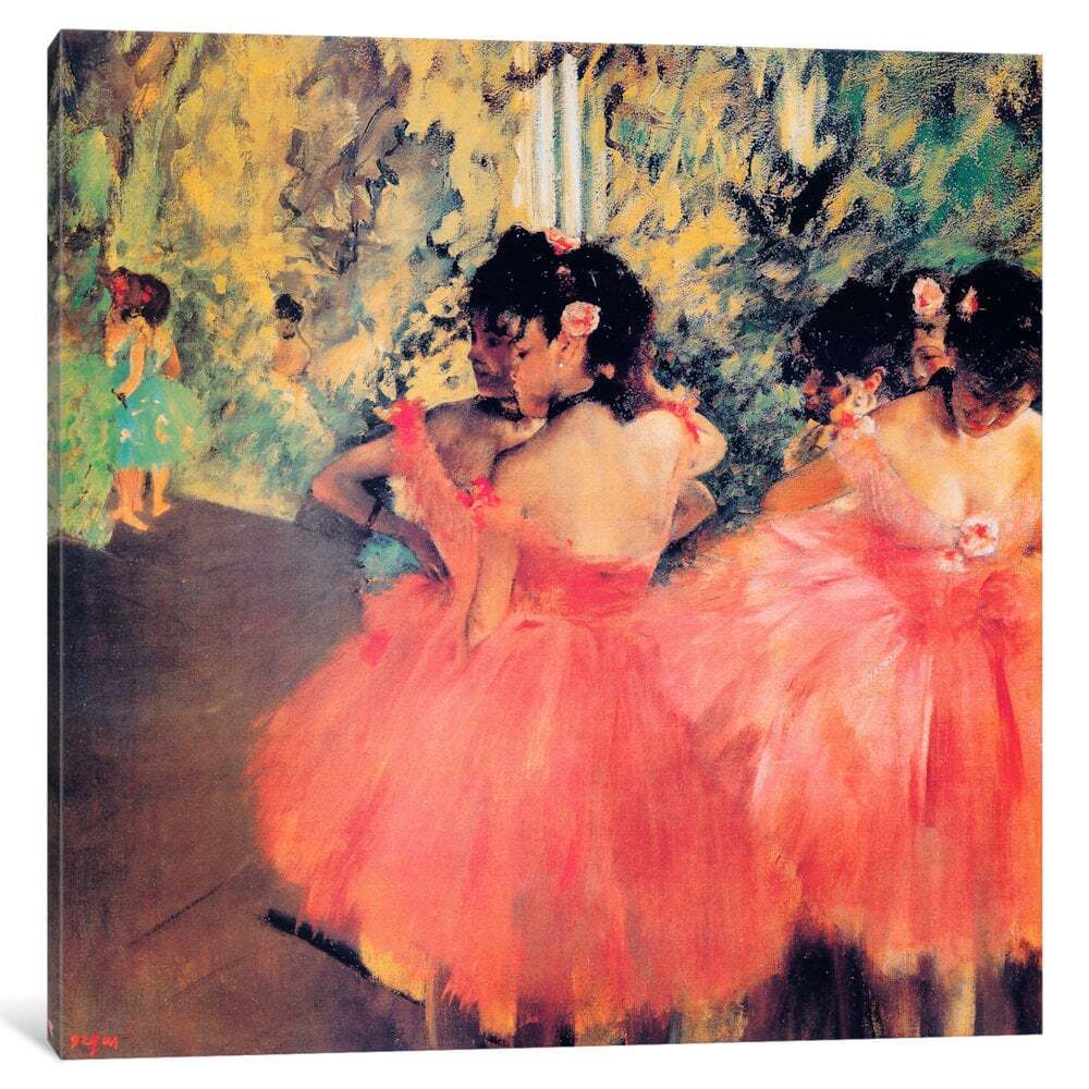iCanvas Ballerina In Red by Edgar Degas Canvas Print