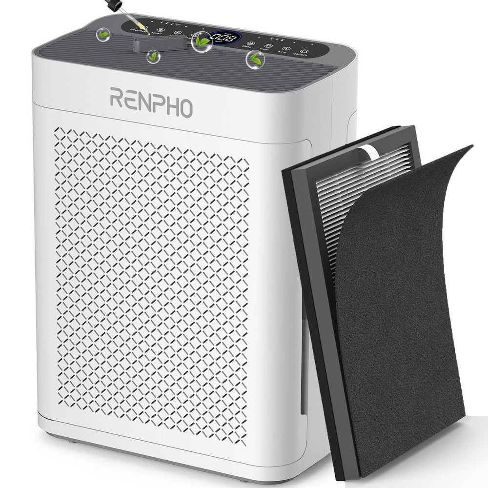 Home True HEPA Air Purifier Large Room Air Cleaner for Allergies Smoker Pet Dust