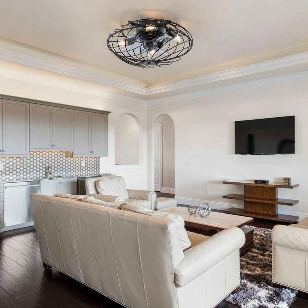 Farmhouse Ceiling Fan Light Fixture 3-Speed 18