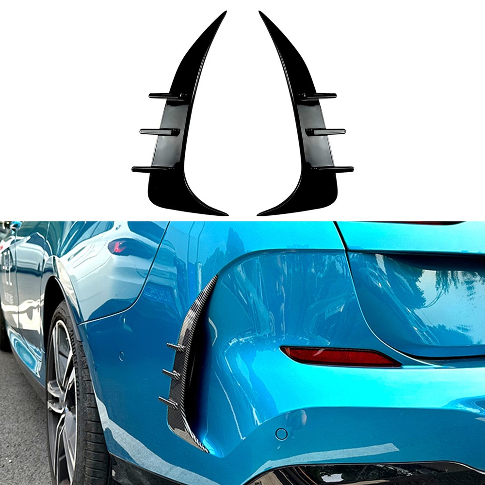 2pcs Rear Bumper Side Air Vent Trim For BMW 2 Series F44 2020-2023 Gloss Black
