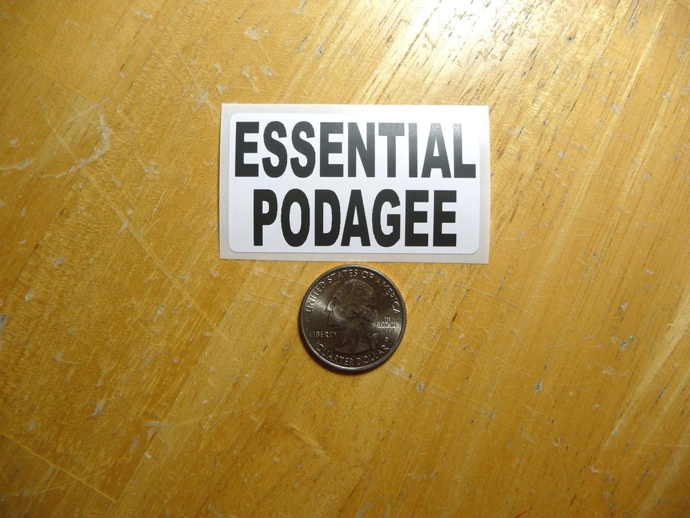 ESSENTIAL PODAGEE STICKER DECAL 1 - 50 BULK PACK AVAILABLE