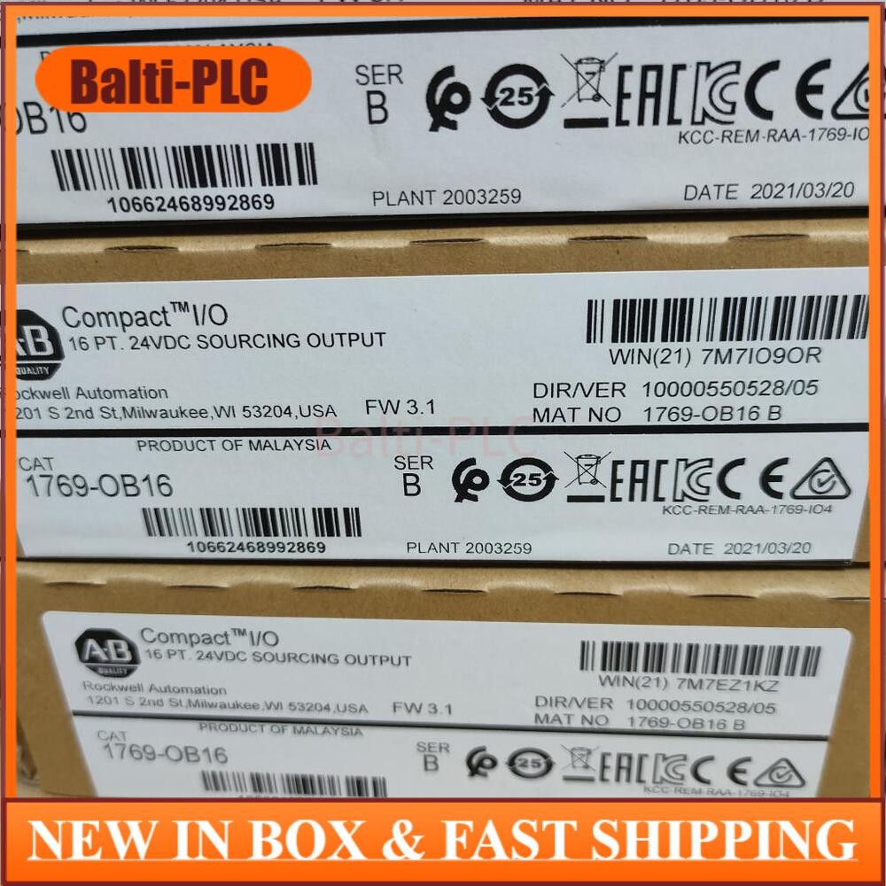 Sealed AB 1769-OB16 SER B Output Module Compact I/O 16 Pt 24VDC US Free Tax