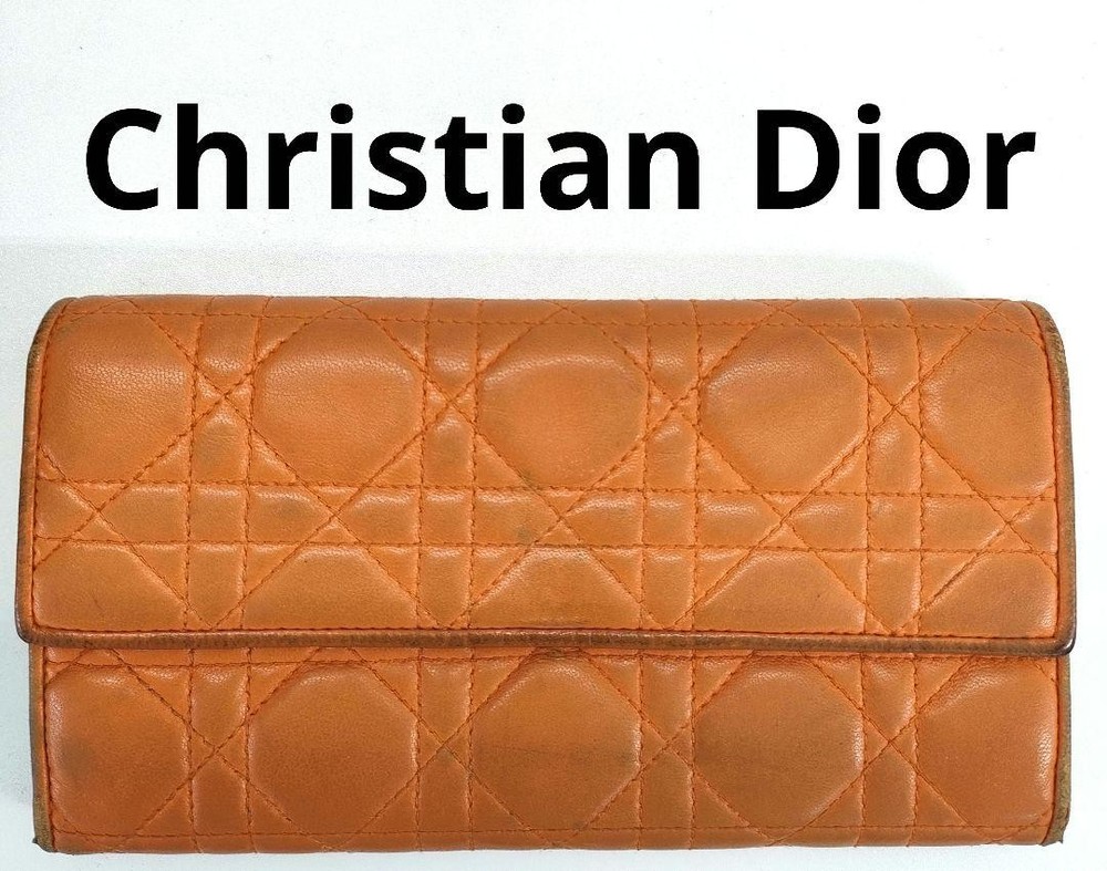 Dior Canage Flap Wallet with Gold Hardware Preowned