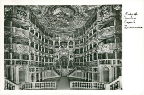 Postcard Margrave Obernhaus Bayreuth Auditorium (No.9236)