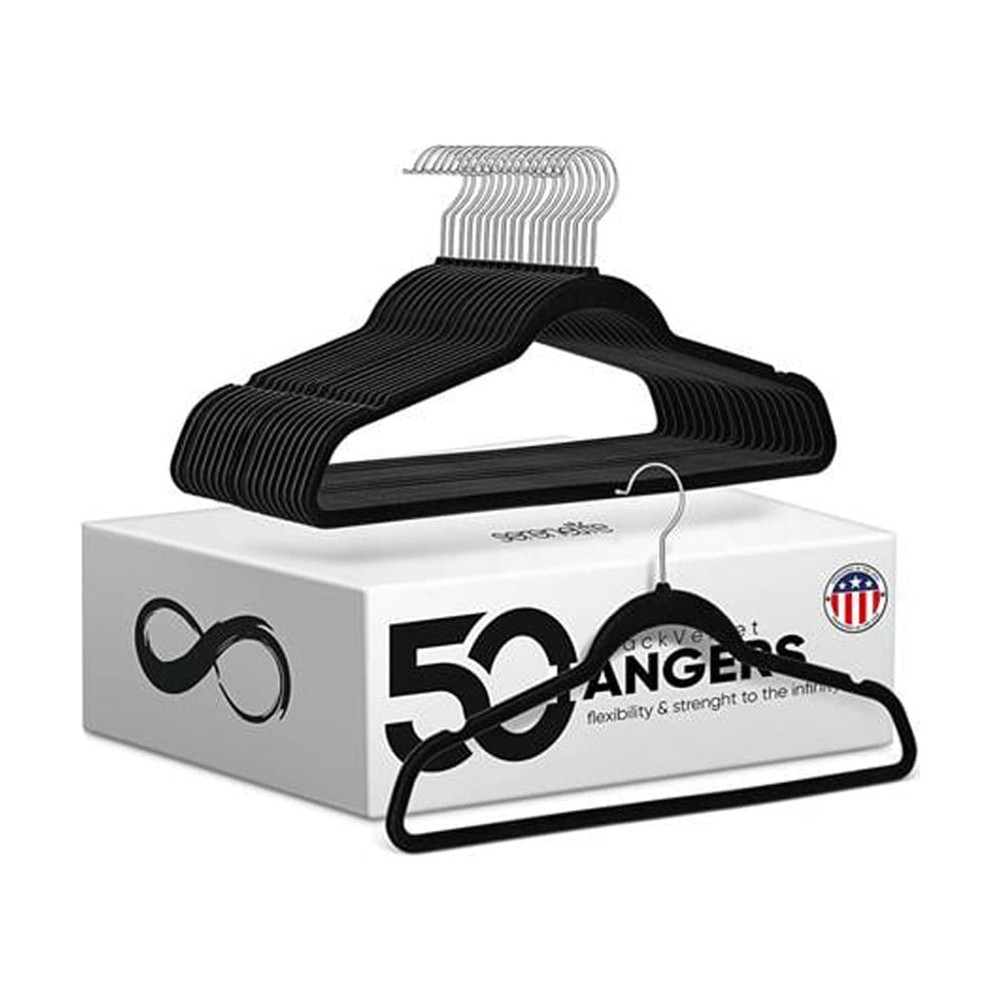 SereneLife Non-slip Velvet Hangers Save Space & Prevent Clothes from Slipping  