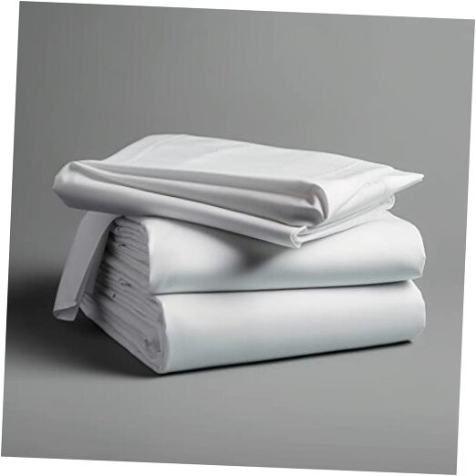 100% Bamboo Rayon Queen Bed Sheet in Frost White - Soft & Breathable
