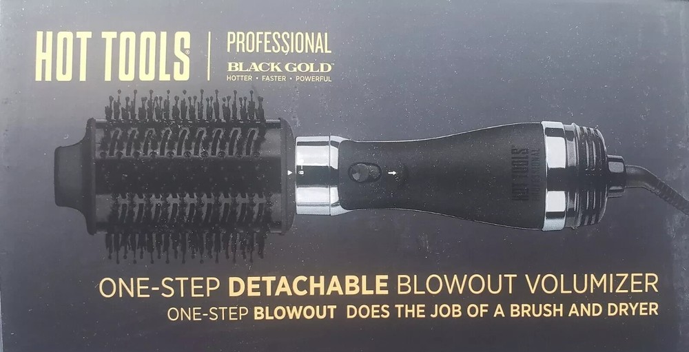 HOT TOOLS Black Gold Pro Detachable One Step Volumizer & Hair Dryer 2.8