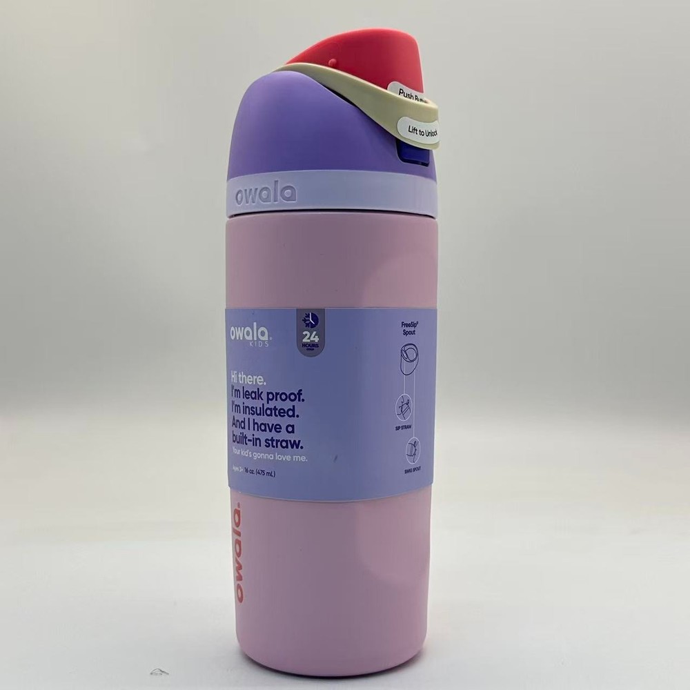 16oz Kids Owala Blossom Bunny FreeSip Water Bottle Sport Mug