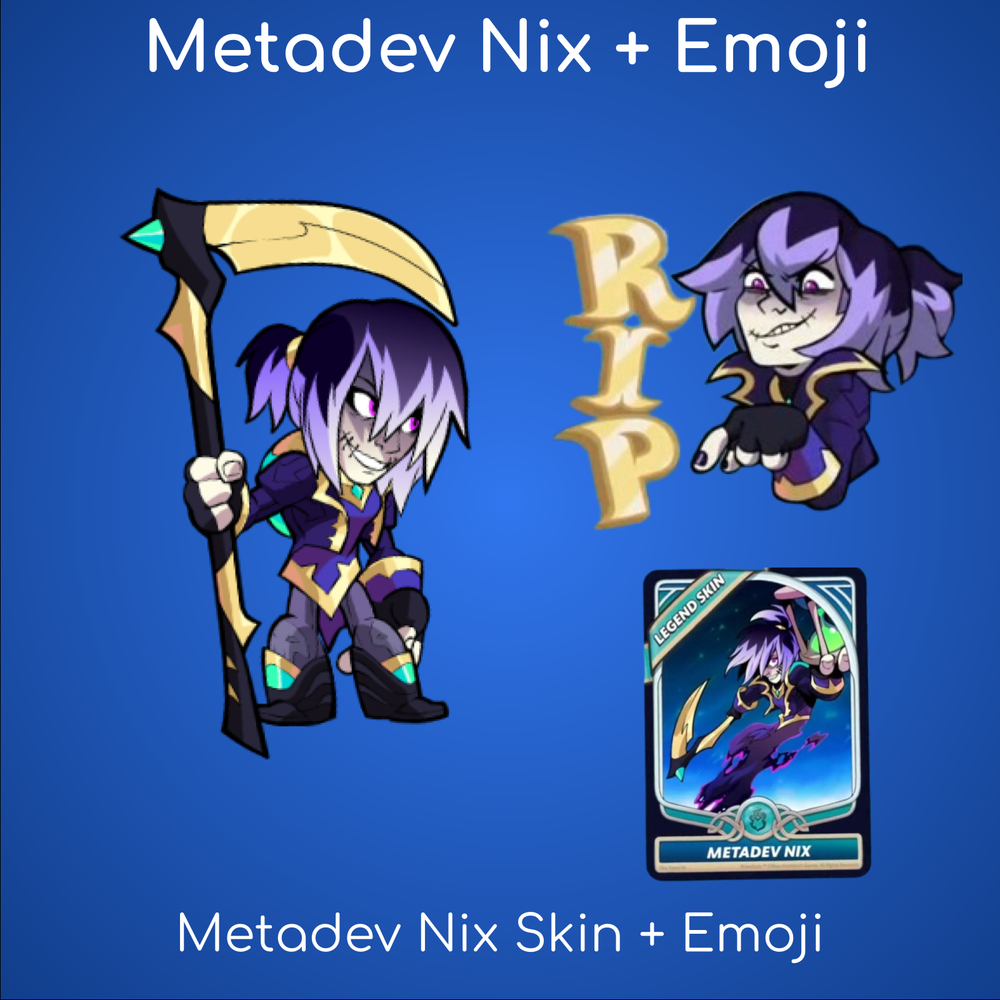 Brawlhalla Metadev Nix Skin + Emoji [Exclusive] [Limited Time] [Fast Delivery]-image