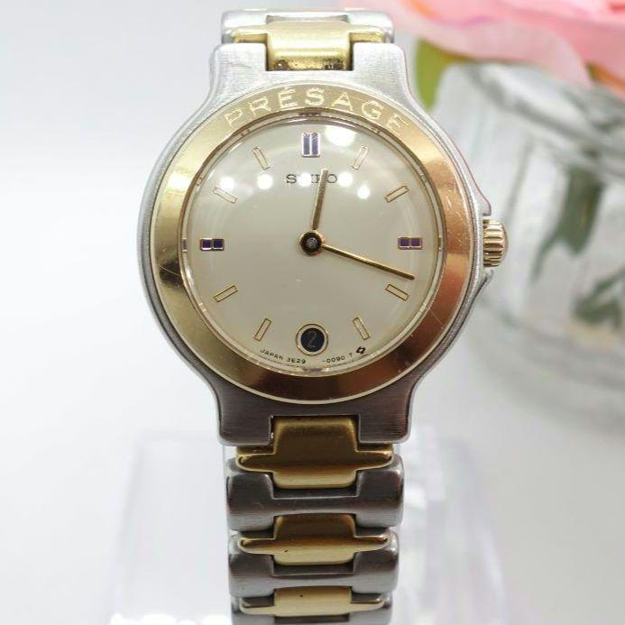 Seiko Presage Quartz Ladies Watch with Date and Bracelet