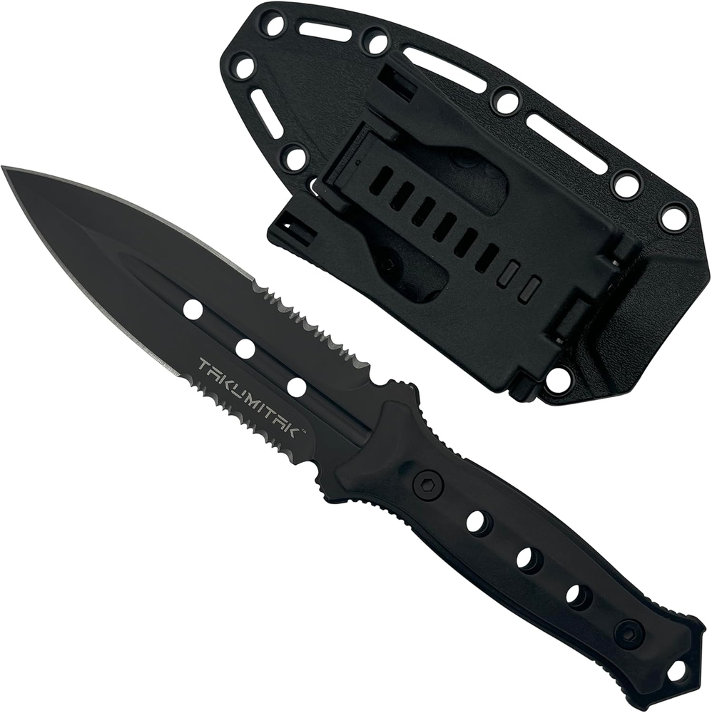 9-Inch Full Tang Survival Hunting Knife for Camping with Extra Accessories  