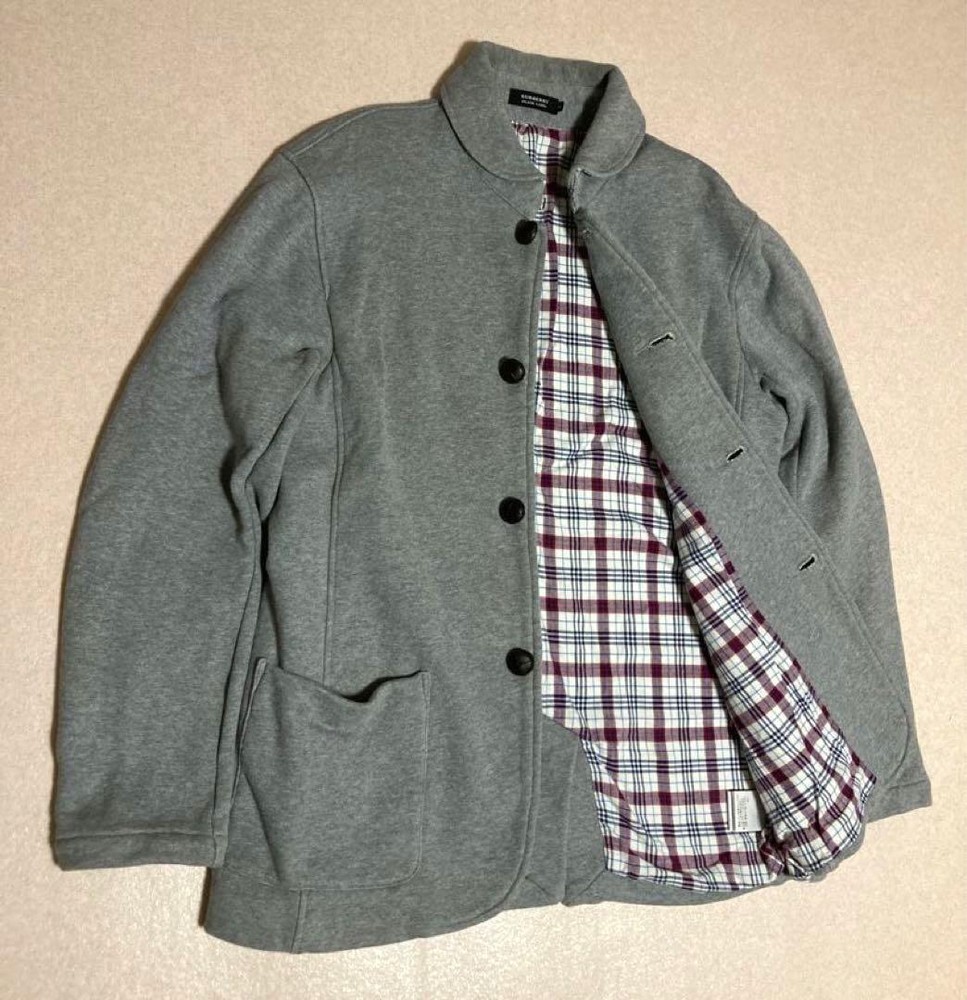 Burberry Black Label Cotton Jacket Coverall Check Walnut F/S from Japan