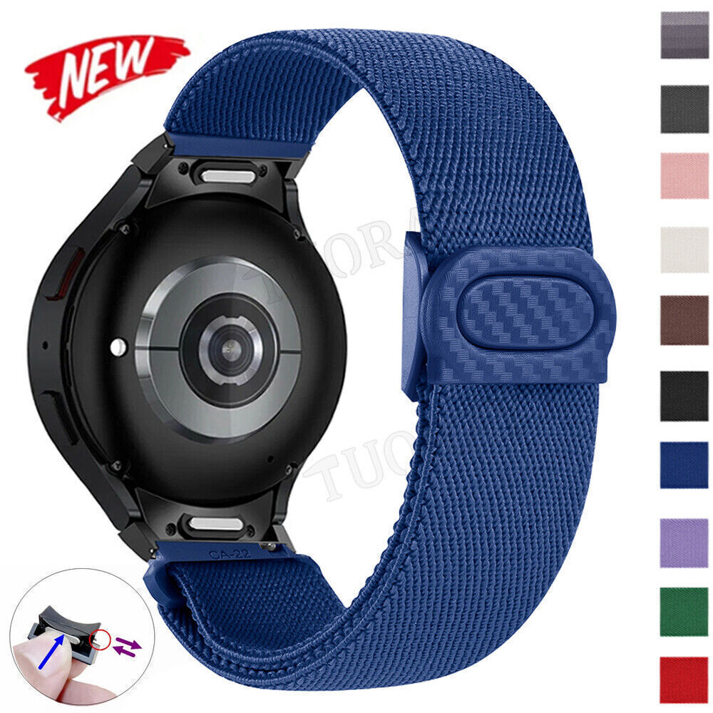 For Samsung Watch 7/6/6 Classic/5 Pro/4 40-47mm Nylon Magnetic Watch Band Strap