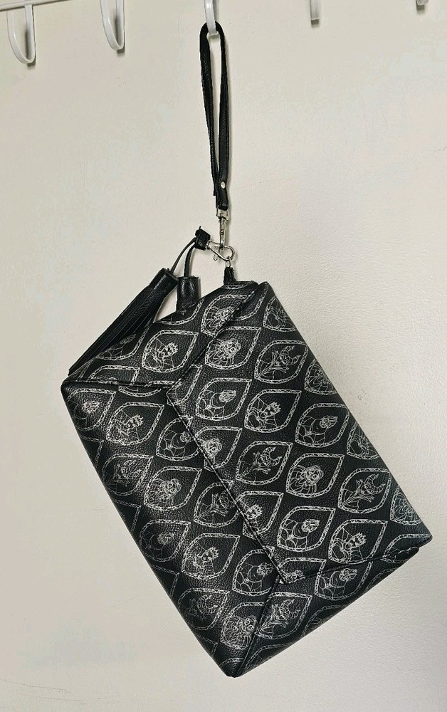 Loungefly Disney Villains Multi Villain Lace Tassle Clutch. [A]