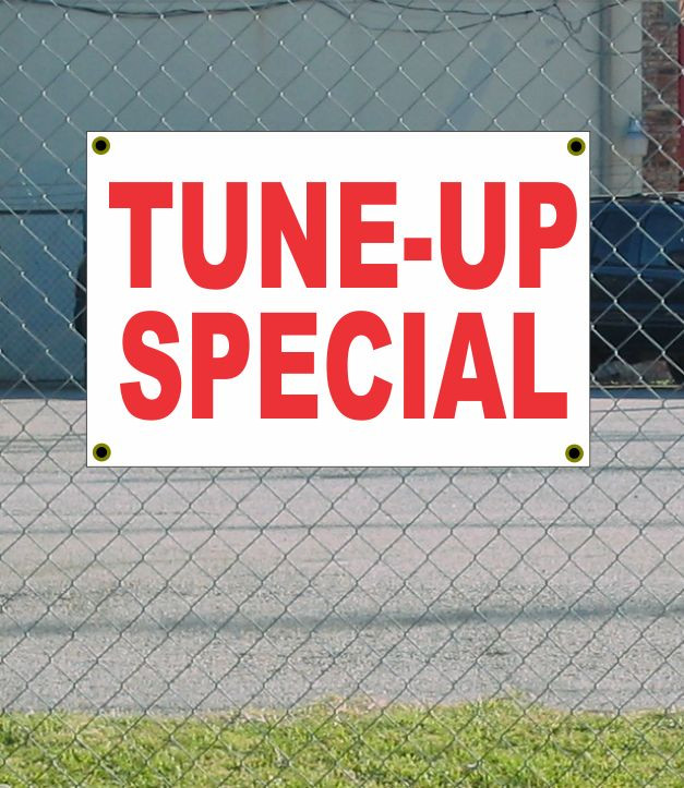 2x3 Tune-Up Special Red & White Banner Sign – Brand New, Discounted Size & Price with FREE Shipping Included!