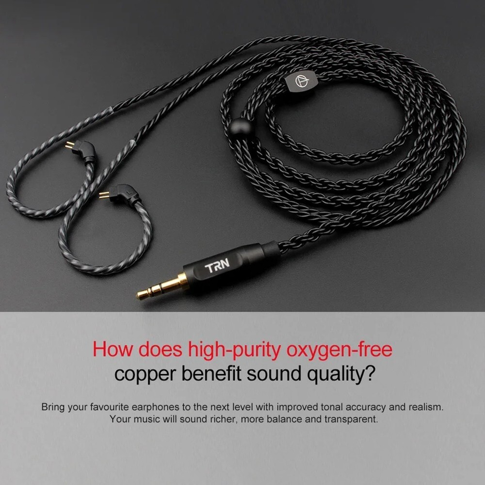TRN For A3 6 Core Earphone Cable Volume Control and MMCX/2Pin Connector