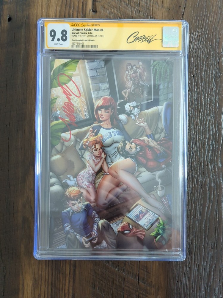 Ultimate Spider-Man #4 CGC SS 9.8 Signed J Scott Campbell Cover D SDCC Exclusive