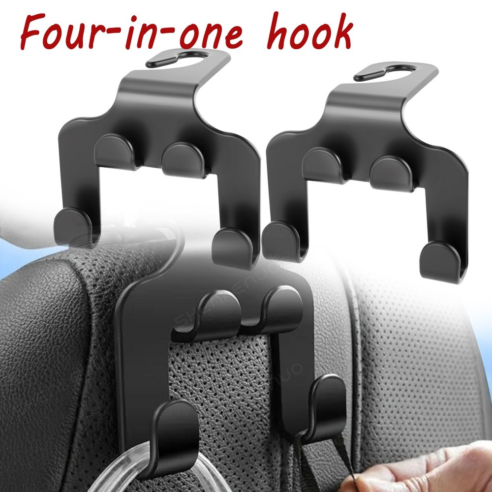 2PCS Car Seat Back Headrest Hooks Hanger Holder Hook for Bag Purse Shopping
