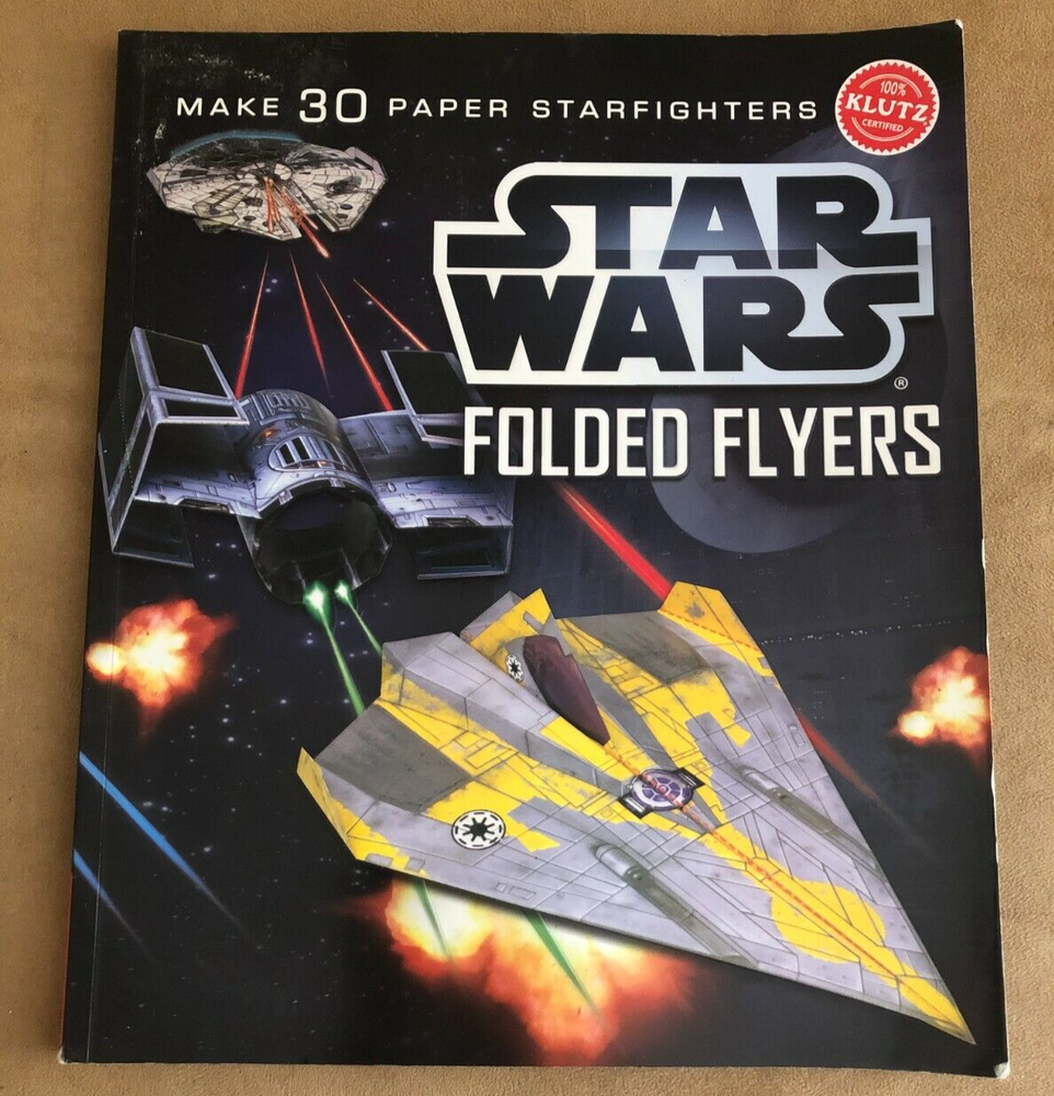 Star Wars Klutz Folded Flyers Paper Starfighter Airplane Ships DIY Craft