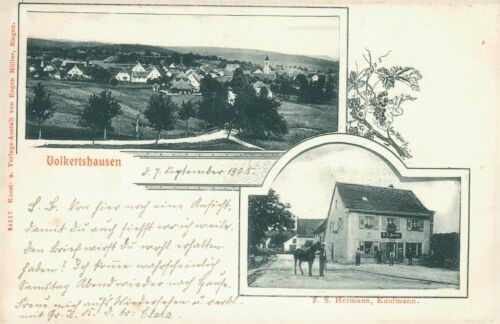Ansichtskarte Volkertshausen 1905 Gebäude Herrmann Laden Geschäft  (Nr.772)