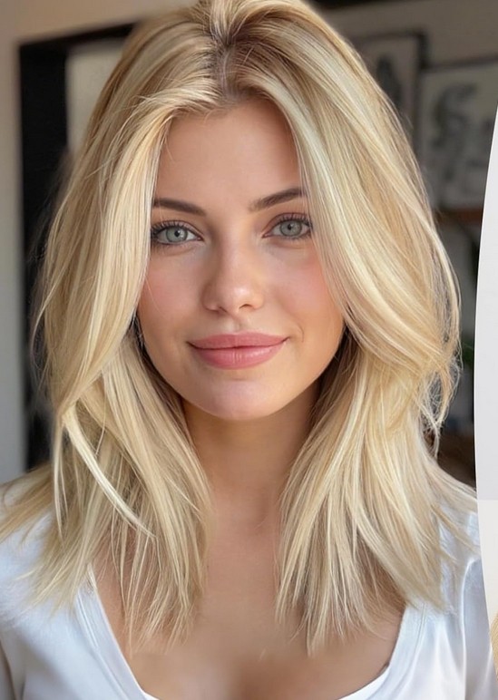 Ombre Light Blonde Wave Wig Human Hair Lace Front Wig for Women 13x4