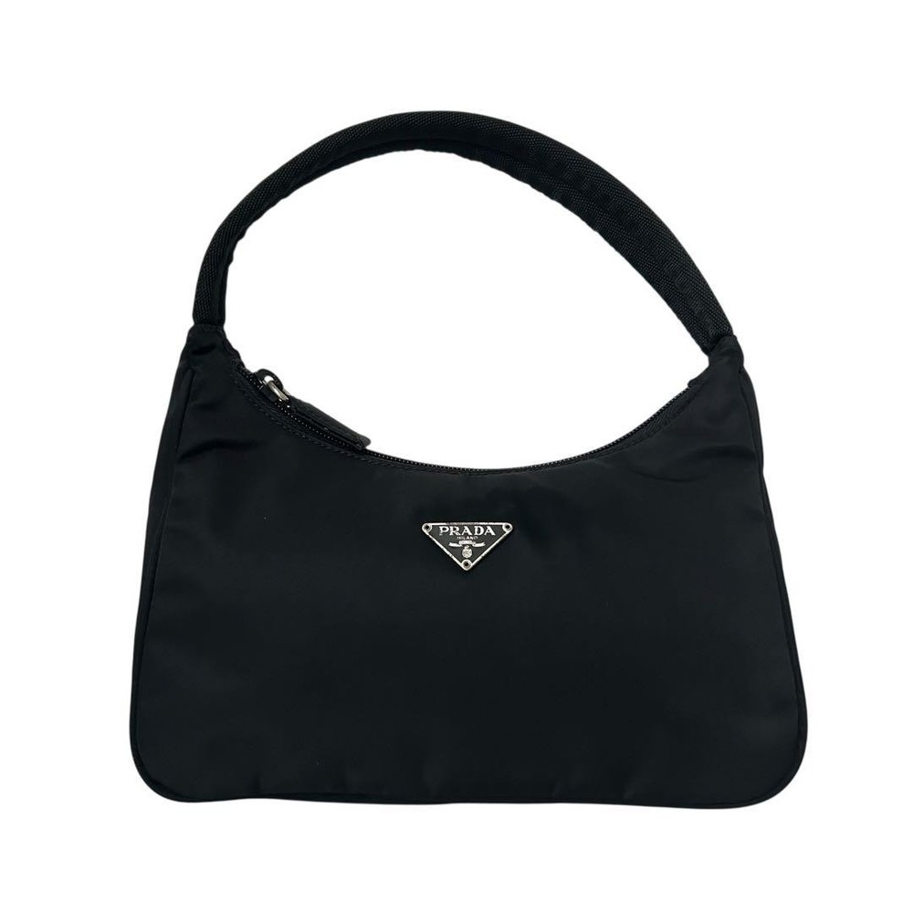 Prada Black One Shoulder Leather Handbag  