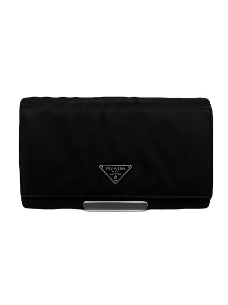 Prada Black Nylon Long Wallet Preowned Model E0530-229