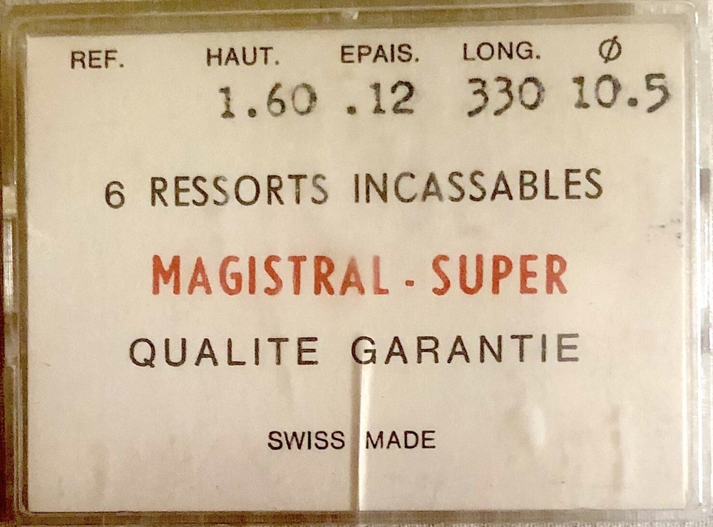 1X Mainspring 1.6x0.12mm Ø10.5 Spring 330/160 P33 Watch Repair Part