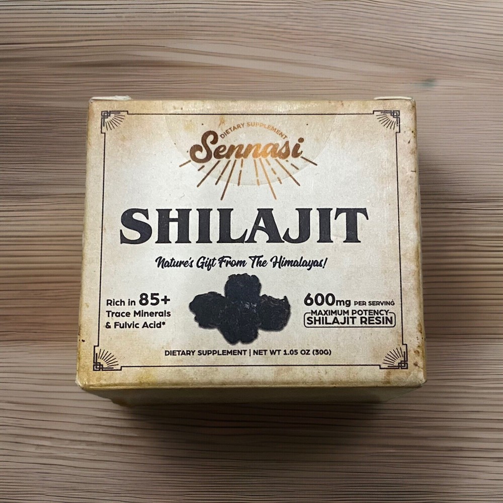 Shilajit Pure Himalayan Shilajit Resin - 600mg Maximum Potency EXP 10/25 Sennasi