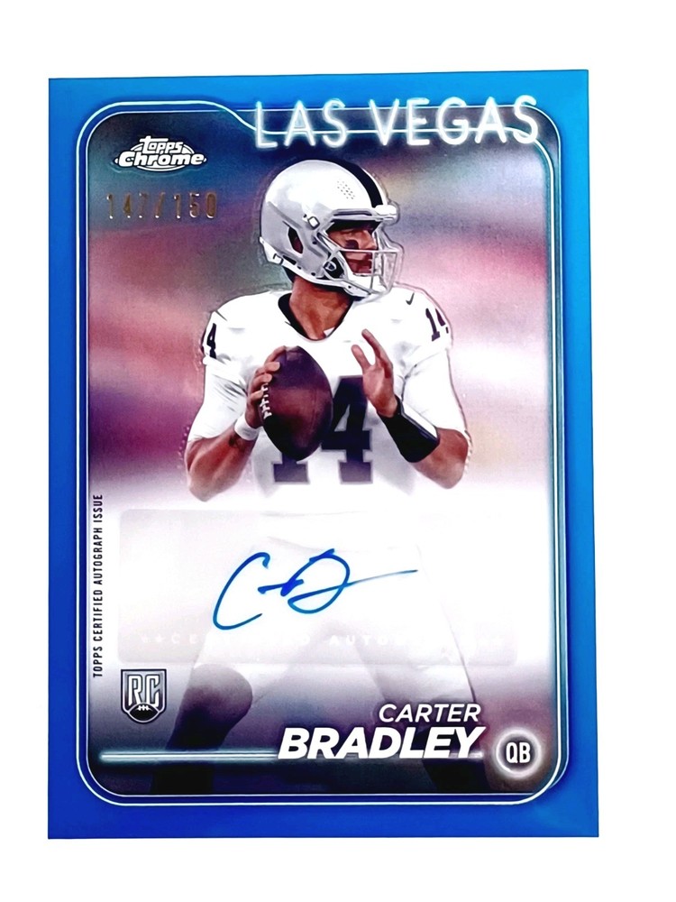 Rookie Auto Rc 2024 Prizm Topps Chrome 10 Carter Bradley /150 Football Card 10
