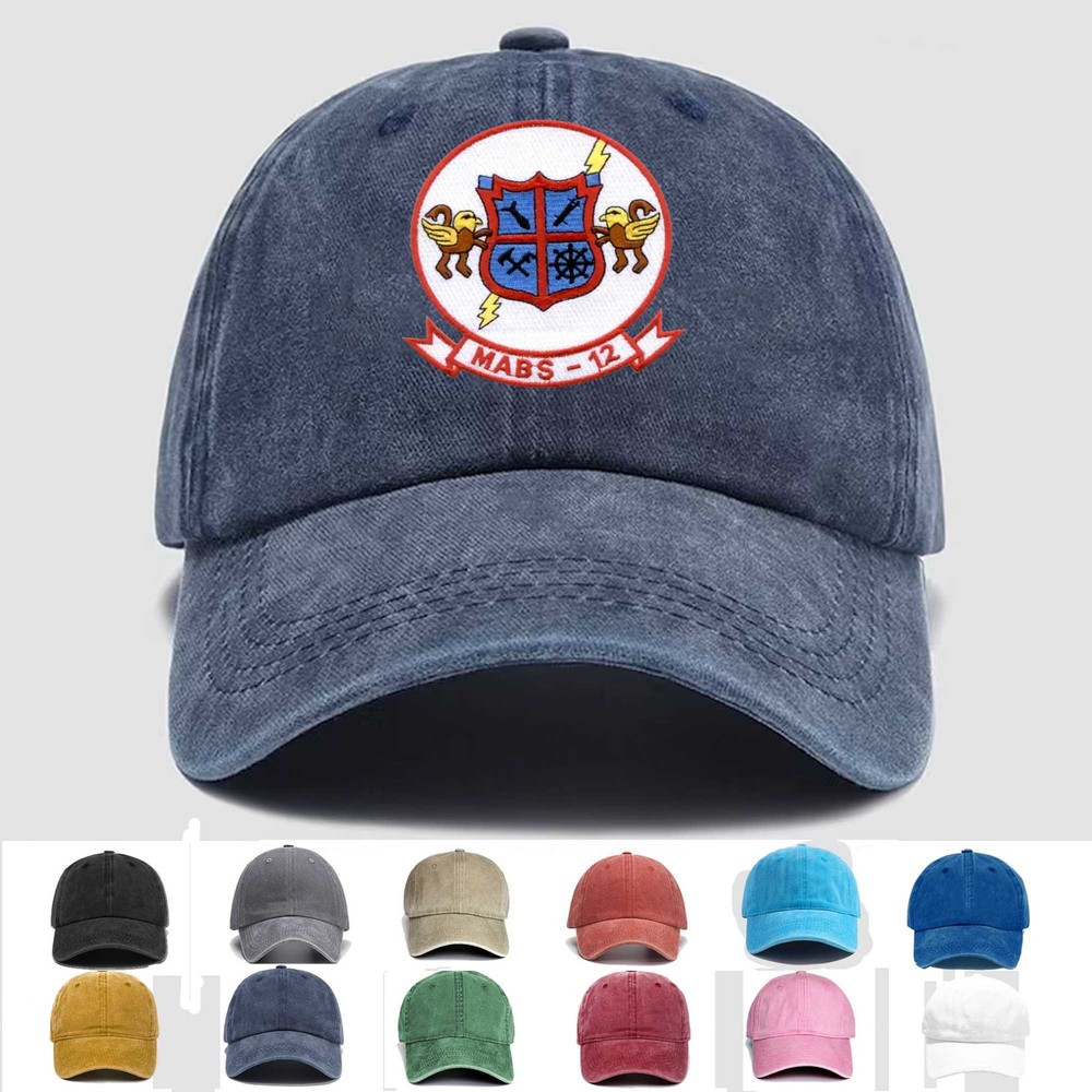 Custom Embroidered Hat MABS-12 Air Base Squadron, Veteran Cap, Trucker Hat, Gift