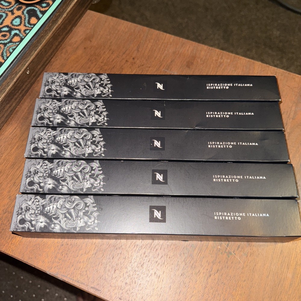 Nespresso Capsules, Ristretto Intenso, Dark Roast Coffee, 50 Count Coffee Pods