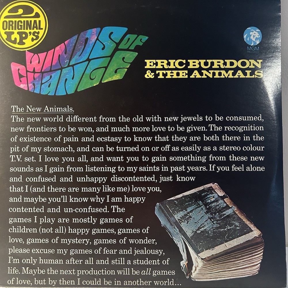 Eric Burdon & The Animals Winds Of Change / The Twain Shall Meet 1975 NM 2LP GF