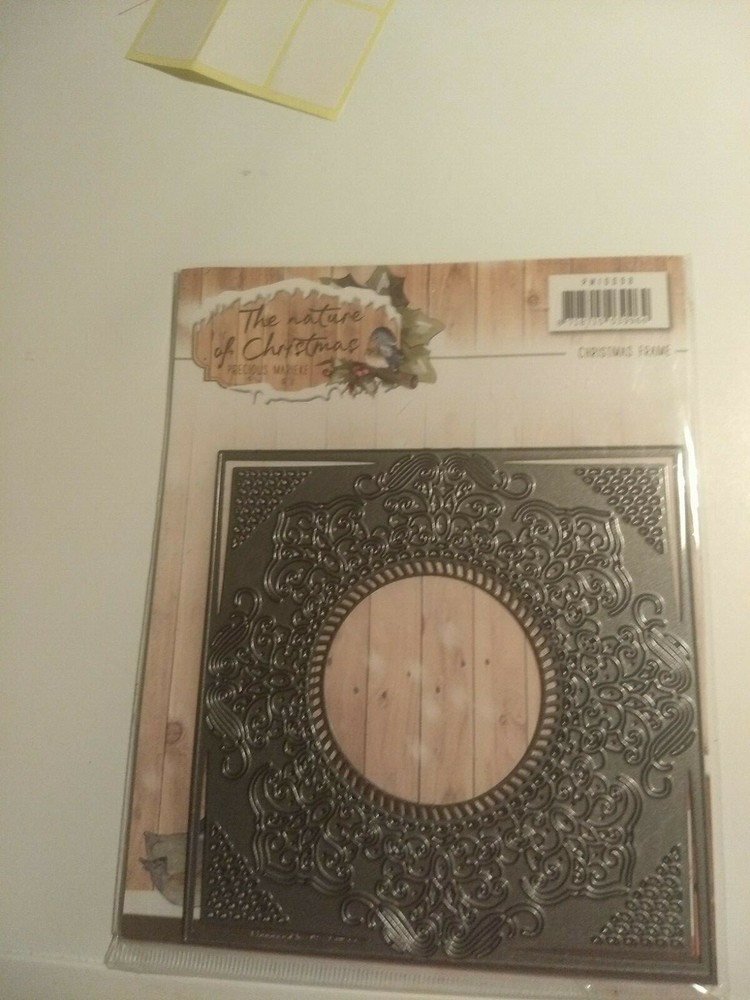 CUTTING DIE  CHRISTMAS FRAME/PRECIOUS MARIEKE  NEW 13X13 CM (JJ405)
