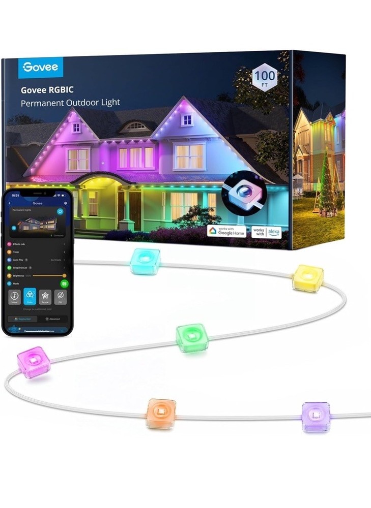 Govee Smart RGBIC Permanent Outdoor Lights with 75 Scene Modes for Stunning Decor