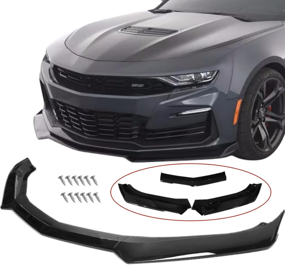 2016-2024 Chevy Front Bumper Lip Splitter Spoiler in Gloss Black