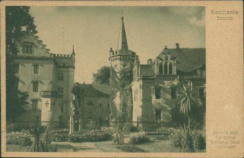 Ansichtskarte Reinhardsbrunn Schloß Denkmal Ludwig dem Springer (Nr.9395)