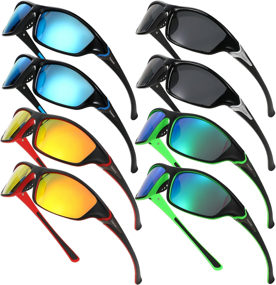 8 Pairs Polarized Sunglasses for Men and Women Sun Glasses with UV Protection Sp