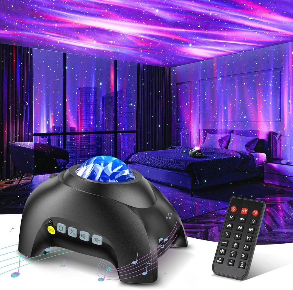 Elegant Galaxy Projector with 33 Light Modes, Remote Control & Soothing Sounds