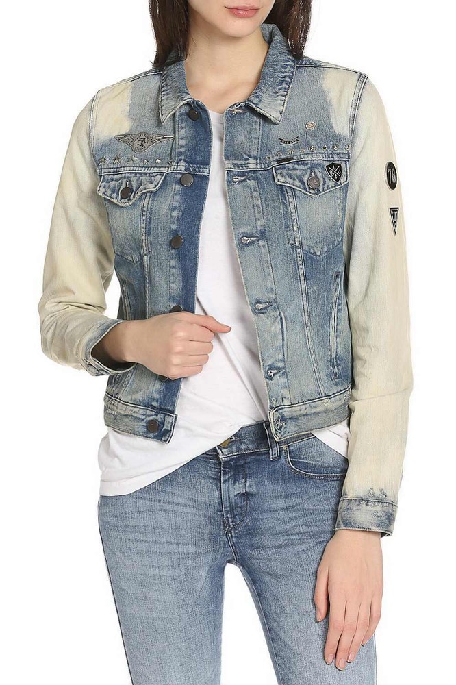 Diesel DE.Wild 0669U Women's Denim Jacket with Studs