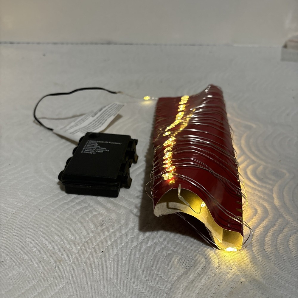 3pack 10-50 Leds String Light Micro Rice Wire Copper Battery Fairy Party Decor