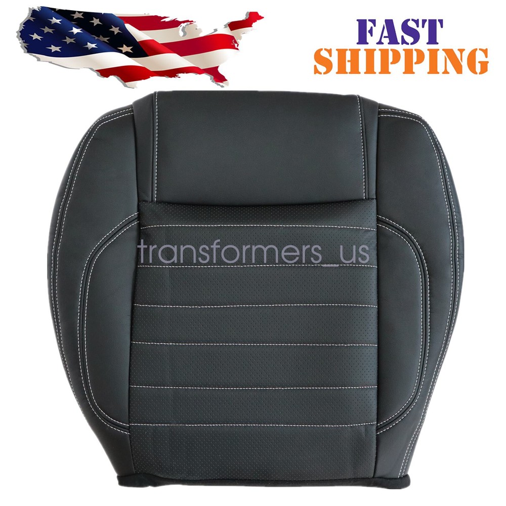For 2010-2014 Ford Mustang GT Driver Bottom Perforated Leather Seat Cover Black