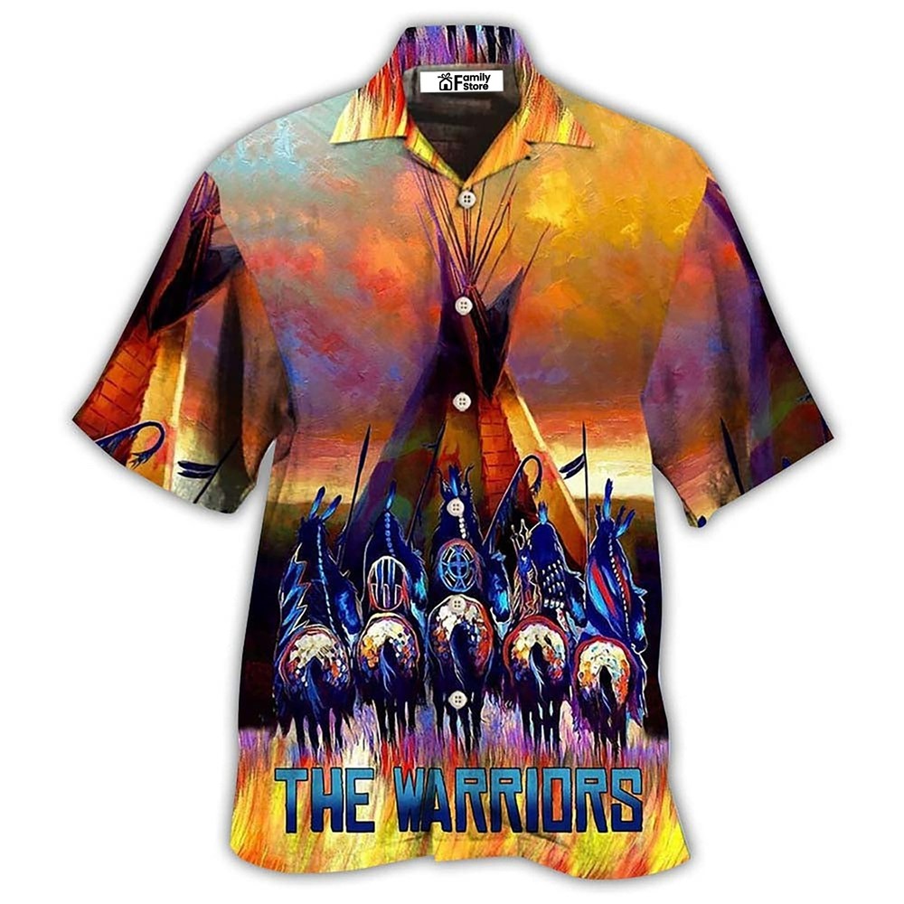 Native Pride Peaceful Forever The Warriors   Hawaiian Shirt