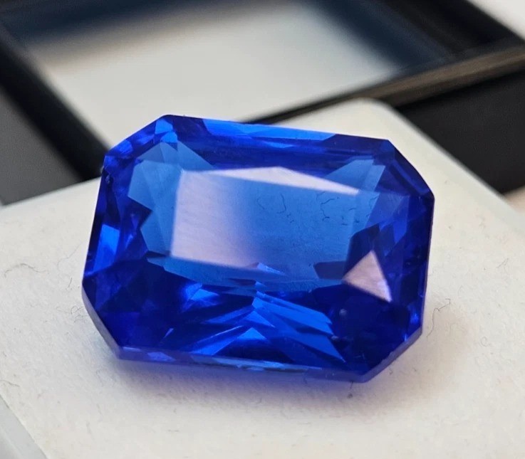 Natural Emerald Cut Blue Sapphire 11+Ct EGL Certified Loose Gemstone