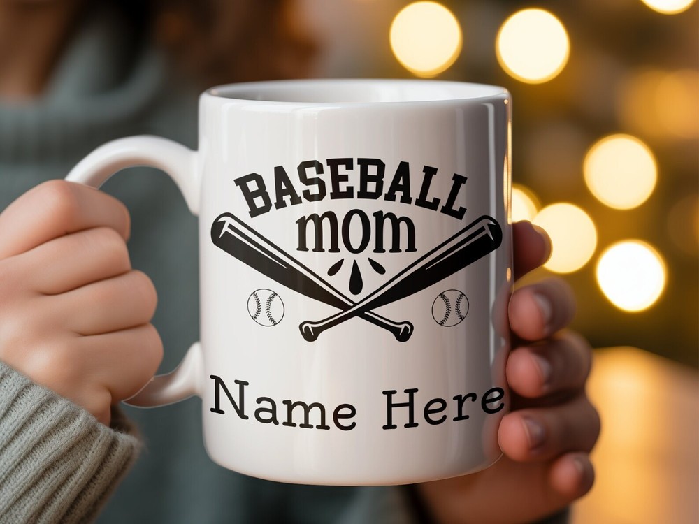 Custom Mother's Day Mug Baseball Mom Sports Themed Coffee Cup Perfect Gift For S
