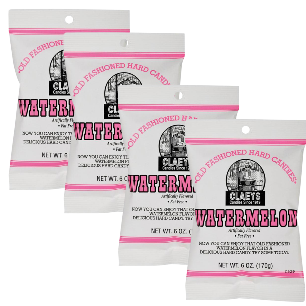 Claeys Old Fashioned Watermelon Hard Candy 4 Bags 6oz Each Christmas Sale-image