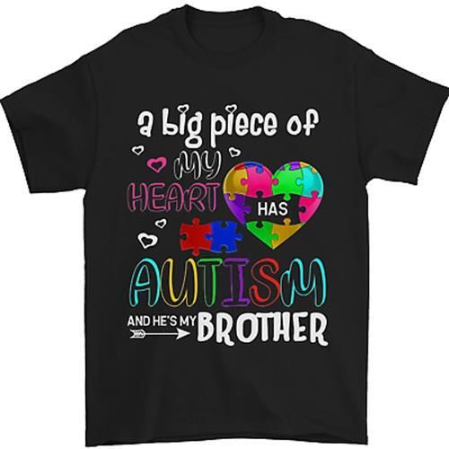And Hes My Brother Autistic Autism ASD Mens T-Shirt 100% Cotton