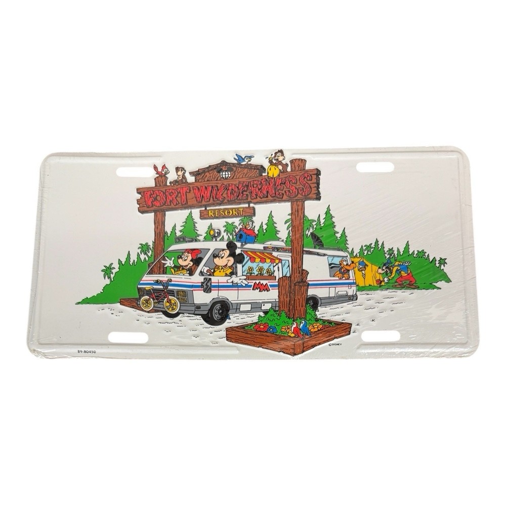 Fort Wilderness Resort Metal License Plate Vtg Walt Disney World WDW Original