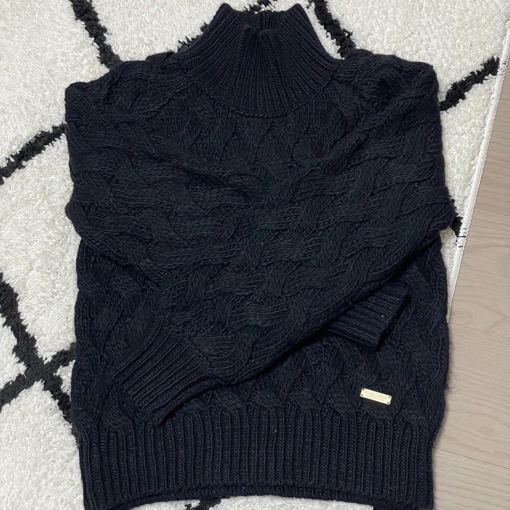 Burberry Blue Label Knit Sweater Black Size M Thick Classic Design